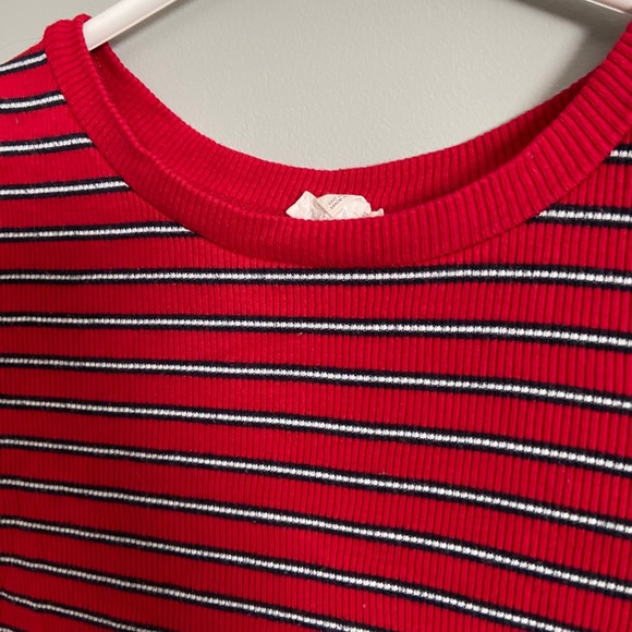 Red striped top from Garage - Picture 2 of 3